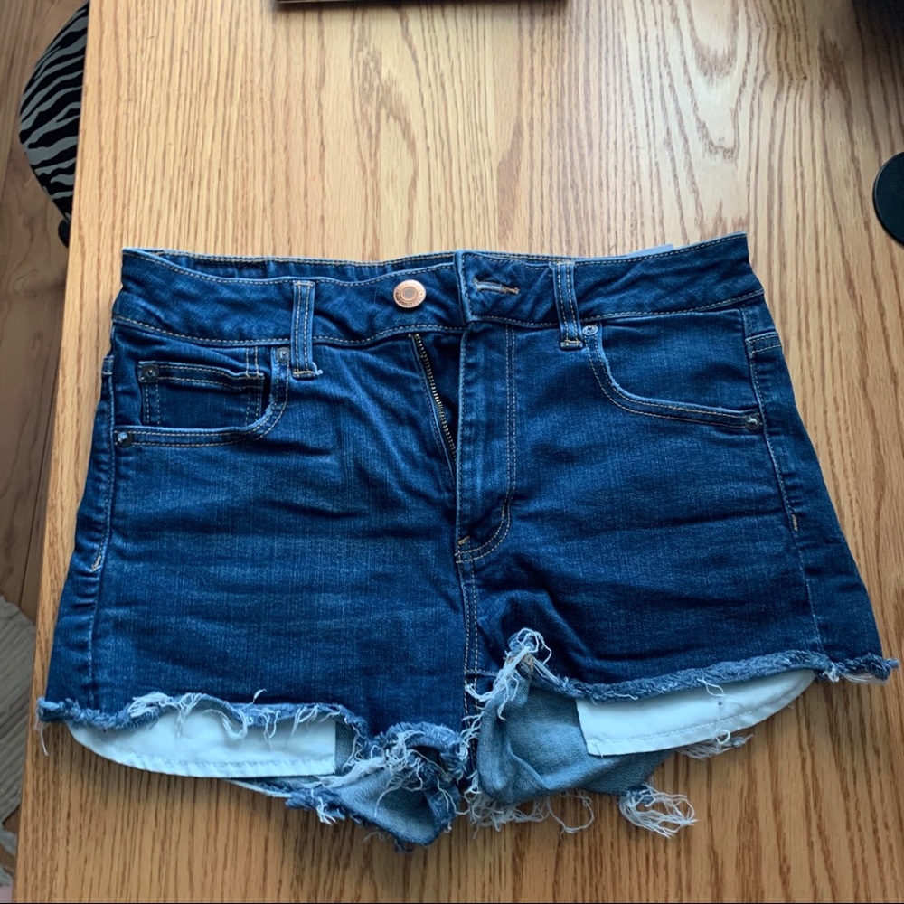 American Eagle Hi-Rise Shortie Jean Shorts